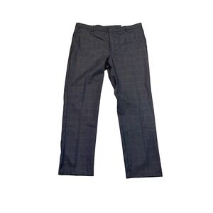 Tommy Hilfiger The Flex Tate Mens Navy Brown Plaid Dress Pants 38W x 32L